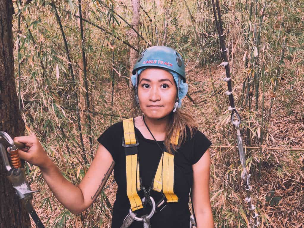 Zip lining at eagle track in Chiang Mai. Try in Chiang Mai