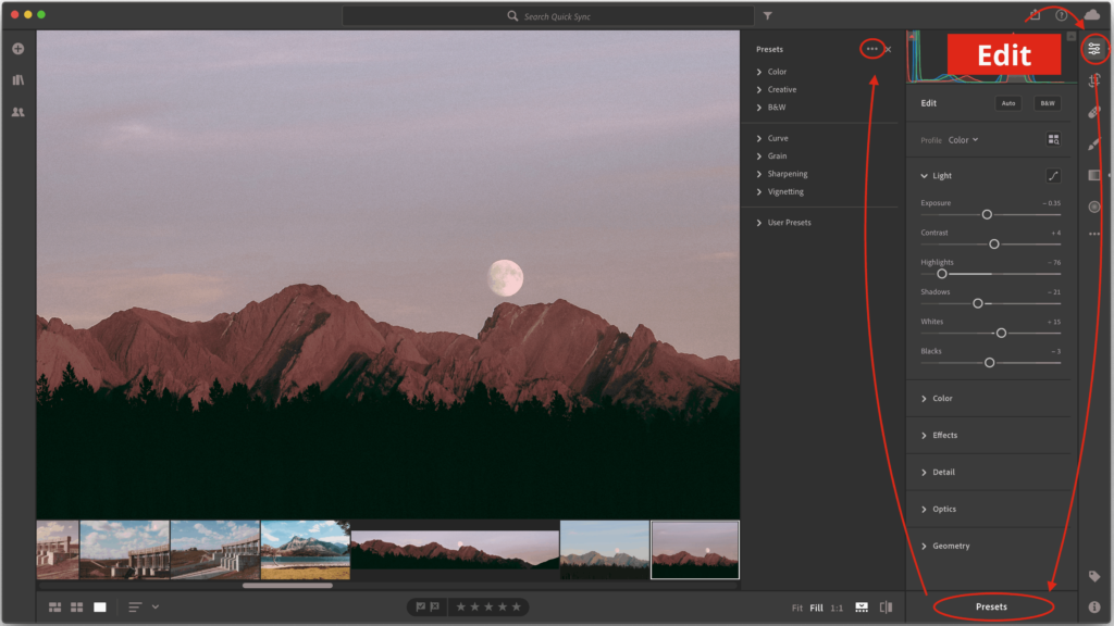 Install Lightroom Presets: Lightroom CC